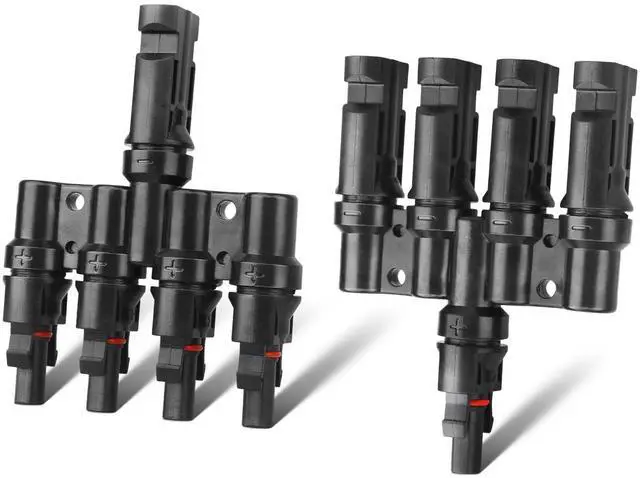 Main image of Solar Panel Connector Solar Y Branch 4 to 1 Solar Panel Splitter 4 Way 1000V Y Branch Solar Panel Parallel Connectors for Parallel Connection Solar Panels (1 Pair 4 to 1)
