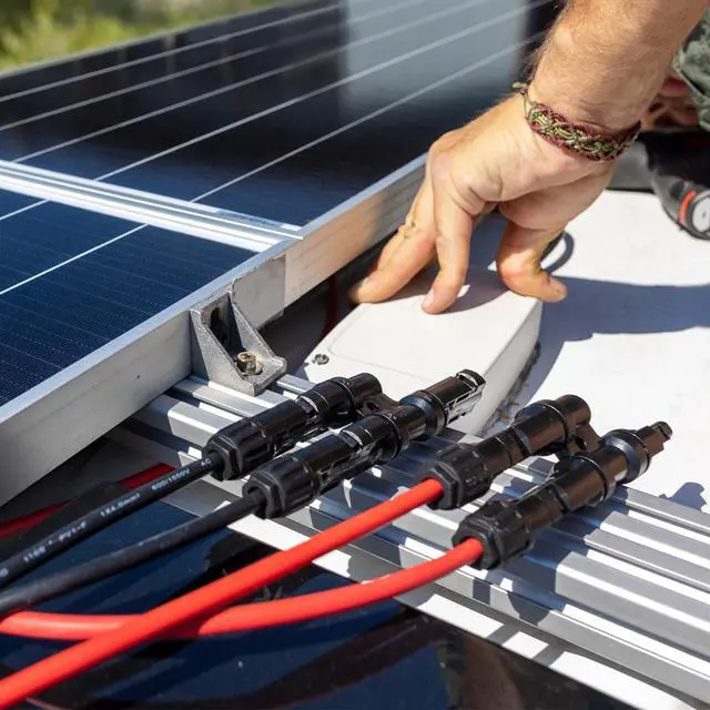 Alt view image 6 of 7 - Solar Panel Connector Solar Y Branch 4 to 1 Solar Panel Splitter 4 Way 1000V Y Branch Solar Panel Parallel Connectors for Parallel Connection Solar Panels (1 Pair 4 to 1)