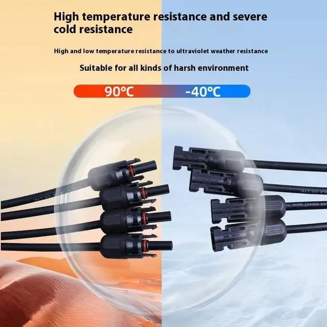 Alt view image 3 of 6 - Solar y connector ,Solar Panel Connectors, 4 to 1 Splitter,Y Branch Connectors 1 to 4 Solar Adapter Cable Plug Tool (M/FFFF,F/MMMM) 1500V, 4 Way Parallel, 12/10 AWG (Red-Black)length:19.9in(2pcs)