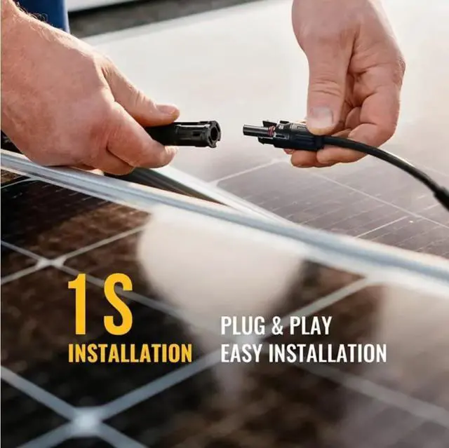 Alt view image 4 of 6 - Solar y connector ,Solar Panel Connectors, 4 to 1 Splitter,Y Branch Connectors 1 to 4 Solar Adapter Cable Plug Tool (M/FFFF,F/MMMM) 1500V, 4 Way Parallel, 12/10 AWG (Red-Black)length:19.9in(2pcs)
