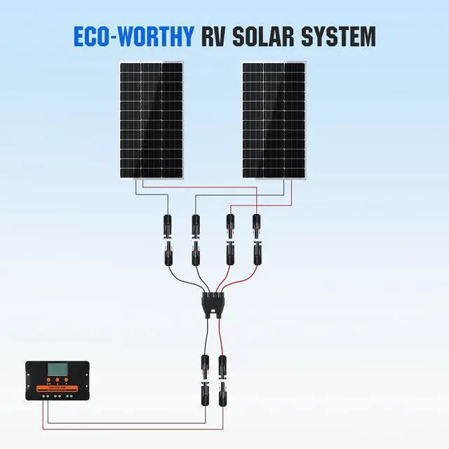 Alt view image 5 of 7 - Integrated Solar Connector 2-4 Y Branch Parallel PV Adapter Cable Wire Plug Tool Kit for Solar Panel(M/FF+F/MM)