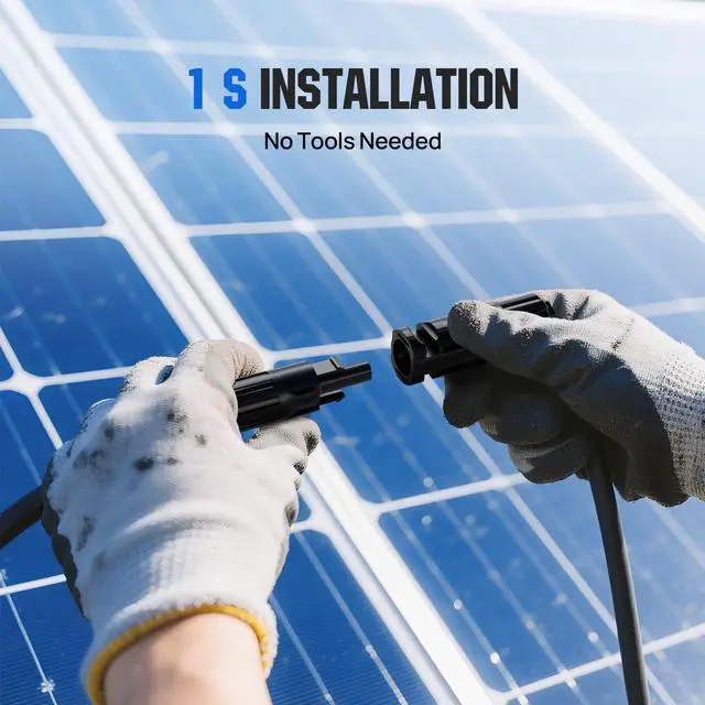 Alt view image 7 of 7 - Integrated Solar Connector 2-4 Y Branch Parallel PV Adapter Cable Wire Plug Tool Kit for Solar Panel(M/FF+F/MM)