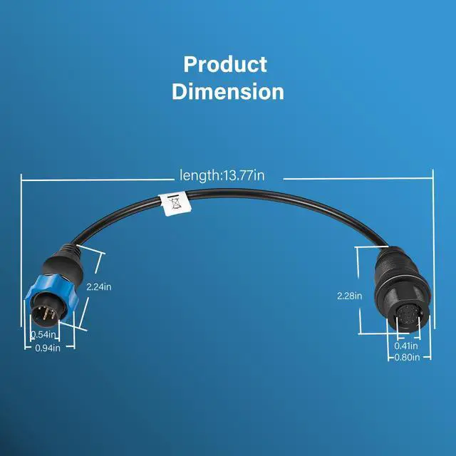 Alt view image 6 of 6 - Upgrade MKR-DSC-10 1852077 DSC Adapter Cable for Lowrance 7-pin Fish Finders, for Minn Kota Motor Built-in Dual Spectrum Chirp Transducer Compatible with 2D Sonar