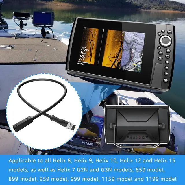 Alt view image 6 of 7 - 720074-12 AS EC QDE Ethernet Adapter Cable Compatible with Humminbird Fish Finders Helix 7, Helix 8, Helix 9, Helix 10, Helix 12 and Helix 15 Models