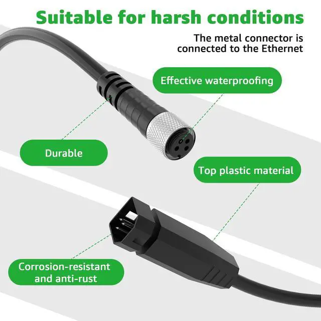 Alt view image 5 of 7 - 1852068 MKR-US2-8 7-Pin Transducer Adapter Cable for Humminbird and Minn Kota US2 Transducers Depth Finders for Boats 1.4FT