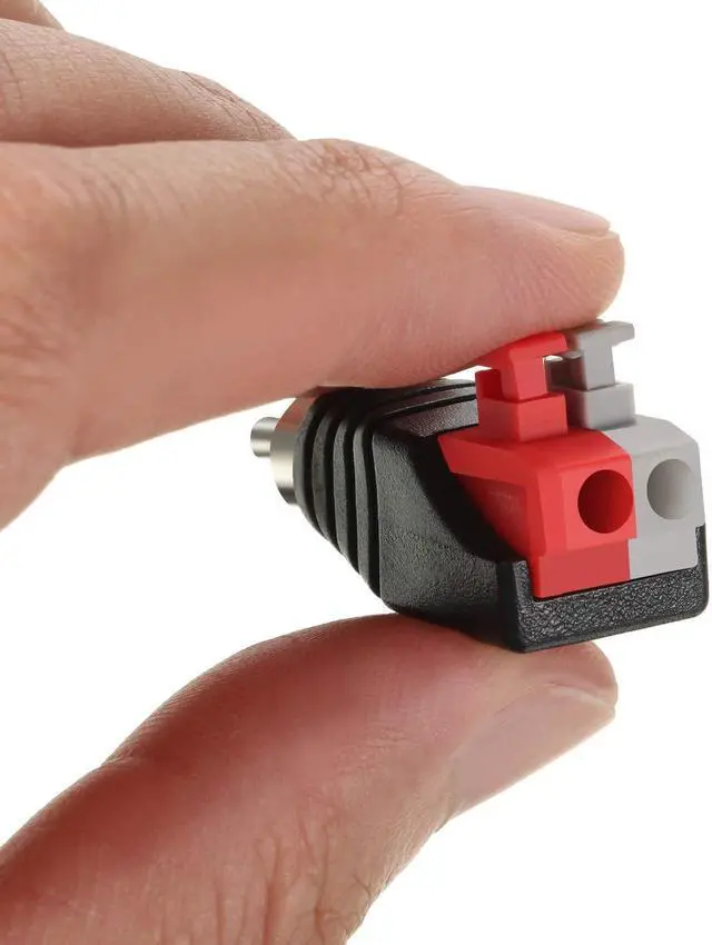 Alt view image 3 of 6 - Speaker Wire Cable to Audio Male RCA Connector Adapter Jack Plug 10pcs/Set