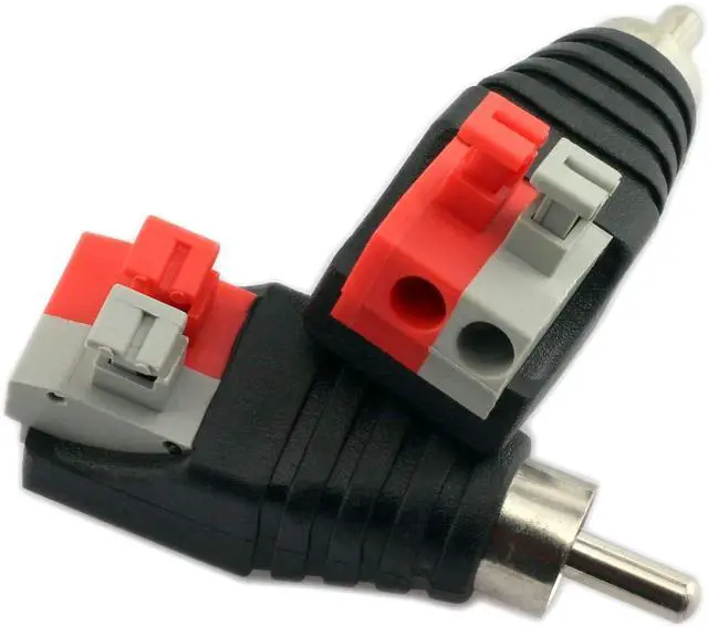 Alt view image 5 of 6 - Speaker Wire Cable to Audio Male RCA Connector Adapter Jack Plug 10pcs/Set
