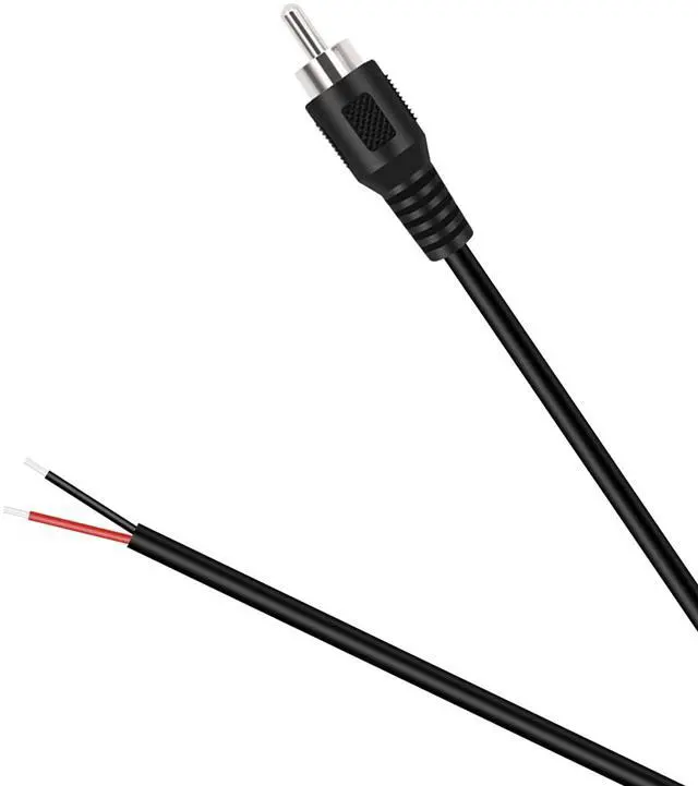 Alt view image 4 of 4 - 2-Pack RCA Male Plug to Speaker Wire Bare Wire Pigtail Connector Adapter Repair Audio Video RCA Jack Cable for AV Receiver Speaker TV Subwoofer Amplifier