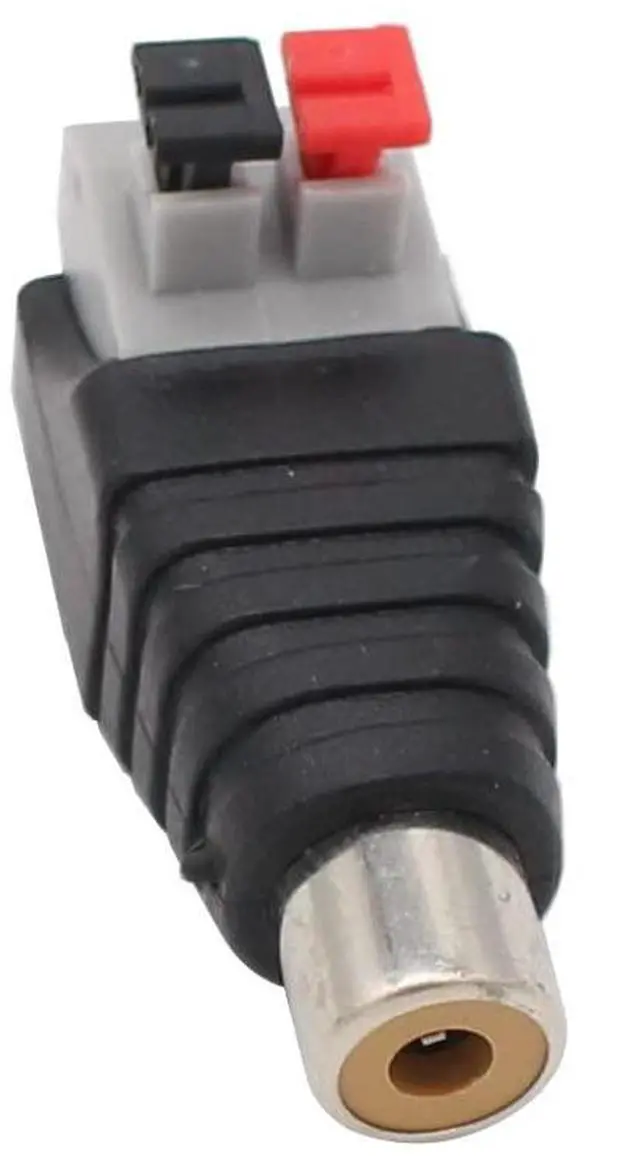 Alt view image 6 of 6 - Speaker Phono Wire Cable to Audio Male Female RCA Connector Adapter Plug Jack 10 Pack (5 Male and 5 Female)