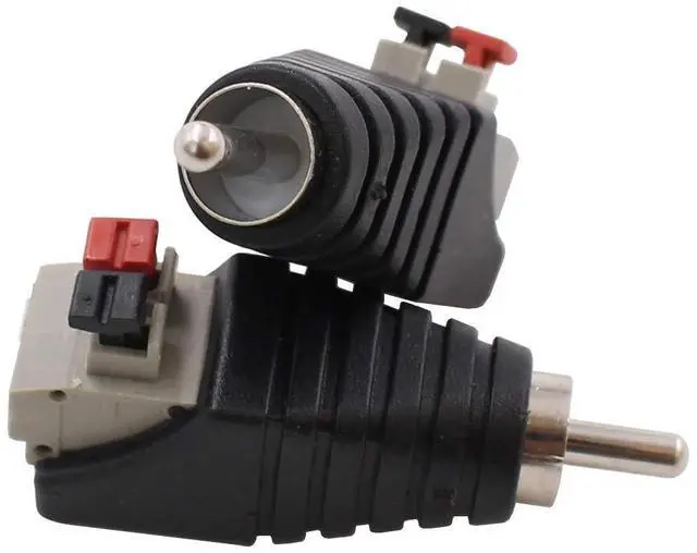 Alt view image 3 of 4 - 10-Pack Speaker Wire Cable to Audio Male RCA Connector Adapter Plug Jack