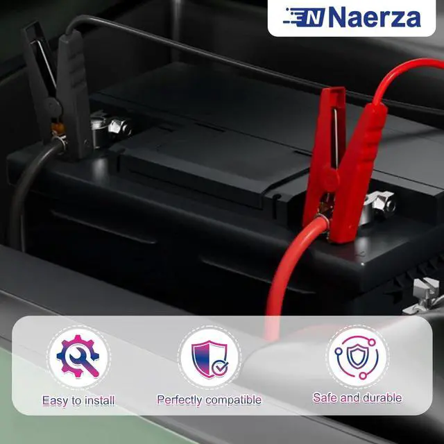 Alt view image 6 of 7 - Jumper Cable Clamps Compatible with Dewalt 20V Battery, 2.95FT 8AWG Silicone Wire Jumper Starter, Automotive Booster Cable for Jump Starting Car Using Tool Battery, 200°C Heat Resistant