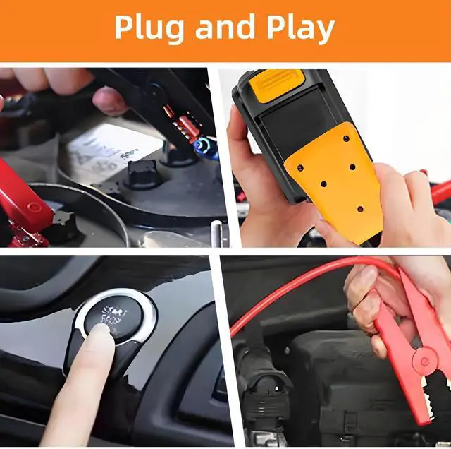 Alt view image 6 of 6 - 2.2FT 8AWG Flexible Silicone Cable Adapter with Alligator Clips,Compatible with Dewalt 18/20V,The Silicone Wire Heat-Resistant up to 392°F,The Clamps are Sturdy,No Switch, no Fuse