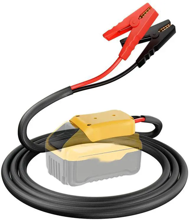 Main image of Jumper Cables with Adapter for Dewalt 20V Battery, 3.3FT 8AWG Portable Battery Dewalt Jumper Starter Automotive Booster Cables Power for Car Jump Starting Using Tool