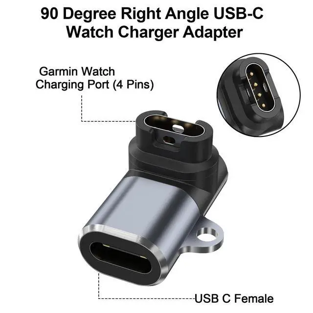 Alt view image 4 of 7 - Charger Adapter for Garmin Watch, 2-Pack USB-C Charging Cable Adapter for Fenix 7 7S 7X 6 6S 6X 5 5S 5X, Forerunner 965 955 265 255 165 55,Instinct,Venu 3 2S SQ,Vivoactive 5 4,Approach,Epix,Quatix