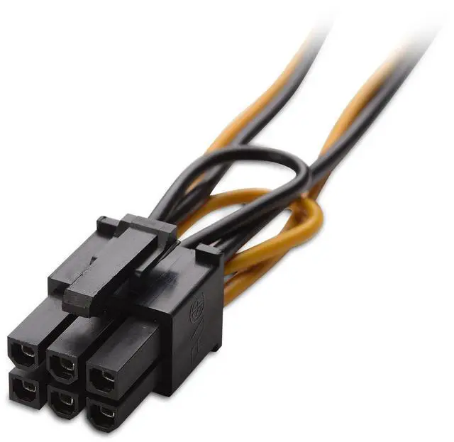 Alt view image 3 of 4 - 2-Pack 6 Pin PCIe to Dual SATA Power Cable 4 Inches, 2X SATA to 6 Pin PCIe