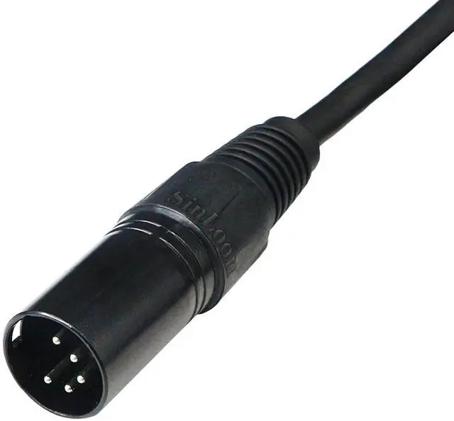 Alt view image 2 of 7 - DMX Stage Light Cable,DJ XLR Cable,3-Pin Female to 5-Pin Male DMX Turnaround Connection for Moving Head Light Par Light Spotlight with XLR Input & Output (1.5M/4.9FT 5male)
