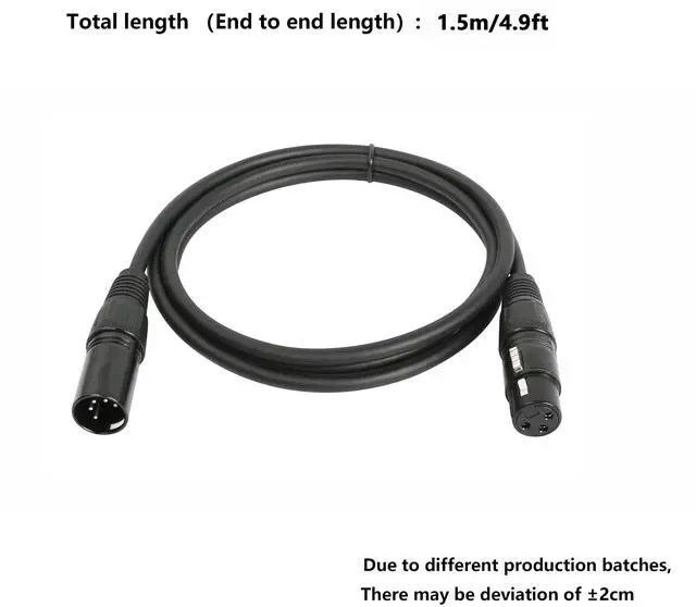Alt view image 4 of 7 - DMX Stage Light Cable,DJ XLR Cable,3-Pin Female to 5-Pin Male DMX Turnaround Connection for Moving Head Light Par Light Spotlight with XLR Input & Output (1.5M/4.9FT 5male)