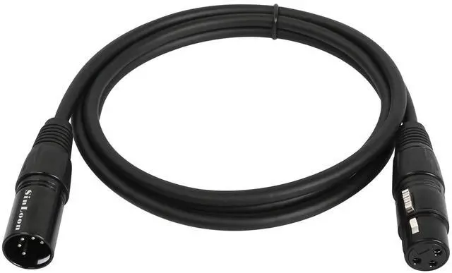 Main image of DMX Stage Light Cable,DJ XLR Cable,3-Pin Female to 5-Pin Male DMX Turnaround Connection for Moving Head Light Par Light Spotlight with XLR Input & Output (1.5M/4.9FT 5male)