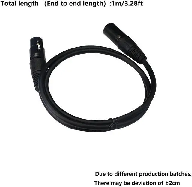 Alt view image 4 of 7 - (1m) DMX Stage Light Cable,DJ XLR Cable, 3-Pin Female XLR to 5-Pin Male XLR DMX Turnaround Connection for Moving Head Light Par Light Spotlight with XLR Input & Output (5male)