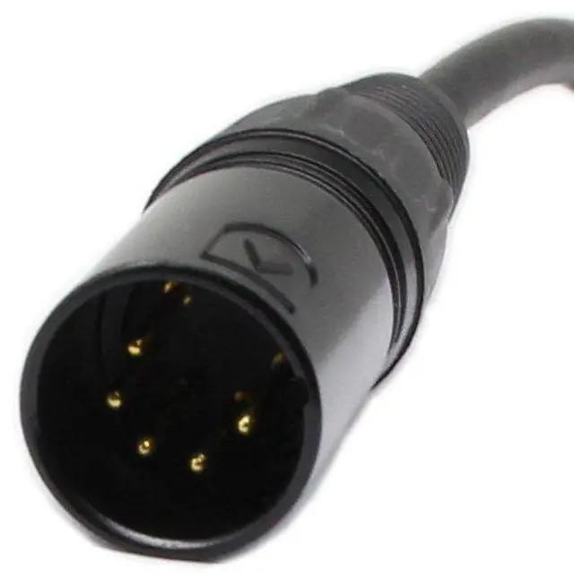 Alt view image 4 of 7 - DMX 512 Stage Light Cable XLR Male 5 Pin Male to XLR Female 3 Pin with Metal Connectors for Stage Lighting and DJ-1.6m