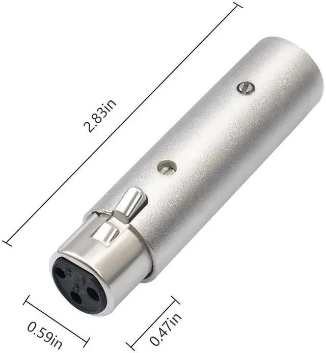 Alt view image 2 of 7 - Male 5Pin XLR to Female 3Pin XLR DMX Converter Adapter 5Pin Male to 3Pin Female Audio Connector 5-Pin to 3-Pin Conversion Expansion, for DMX Stage Lighting Dimmer Console-2Pack