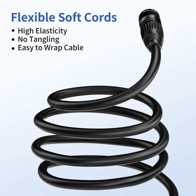 Alt view image 5 of 6 - 5 Pin to 3 Pin DMX Cable 1 ft 2 Pack - Premium 5 Pin Male to 3 Pin Female DMX Lighting Cables 1 Foot