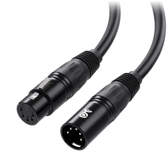 Main image of 5 Pin DMX Cable 3 ft, 24 AWG with Braided Shielding for Lighting and Stage Equipment, 110 Nominal Impedance