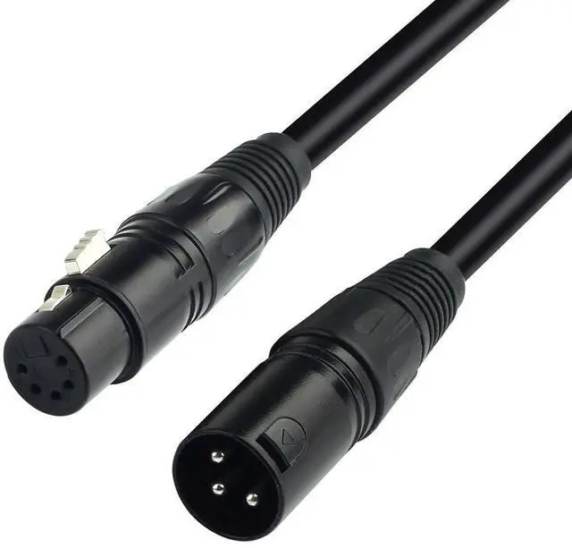 Alt view image 3 of 7 - XLR Male 3 Pin to XLR Female 5 Pin & Female 3 Pin to Male 5 Pin Audio Cable, for Microphone DMX Stage Light Turnaround Etc1Set / 2Pack