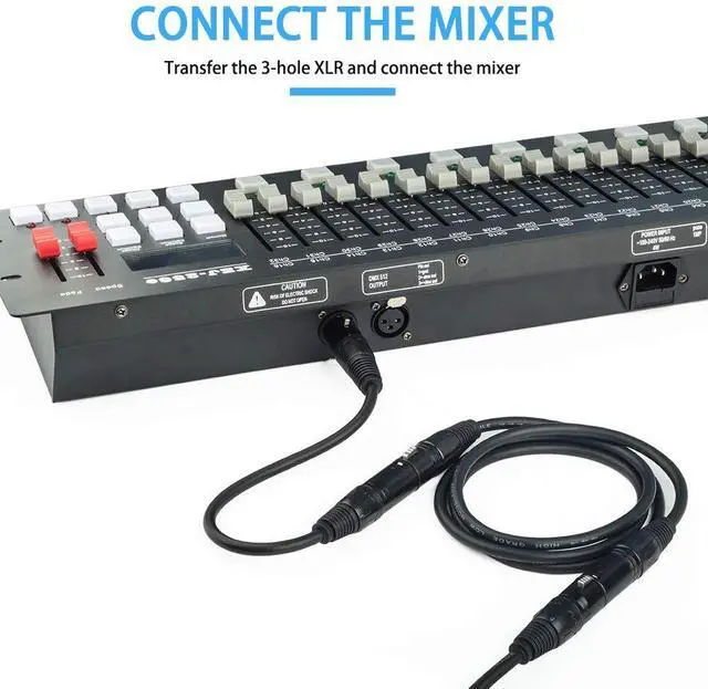 Alt view image 6 of 7 - XLR Male 3 Pin to XLR Female 5 Pin & Female 3 Pin to Male 5 Pin Audio Cable, for Microphone DMX Stage Light Turnaround Etc1Set / 2Pack
