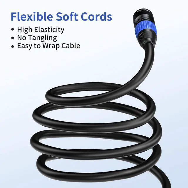 Alt view image 5 of 7 - 5 Pin DMX Cable 3 ft 2-Pack 4-Core Male to Female Stage Lighting Cable for DMX512 Controller, Multi-Color Coded (3')