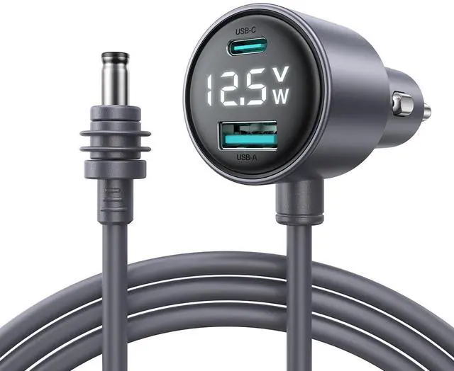 Main image of Starlink Mini Car Adapter, 10FT Starlink Mini Cable, Digital Voltage & Wattage Display, 12V-24V Cigarette Lighter Car Charger PD 45W USB-C & 30W USB-A Ports for RV, Boat & Truck