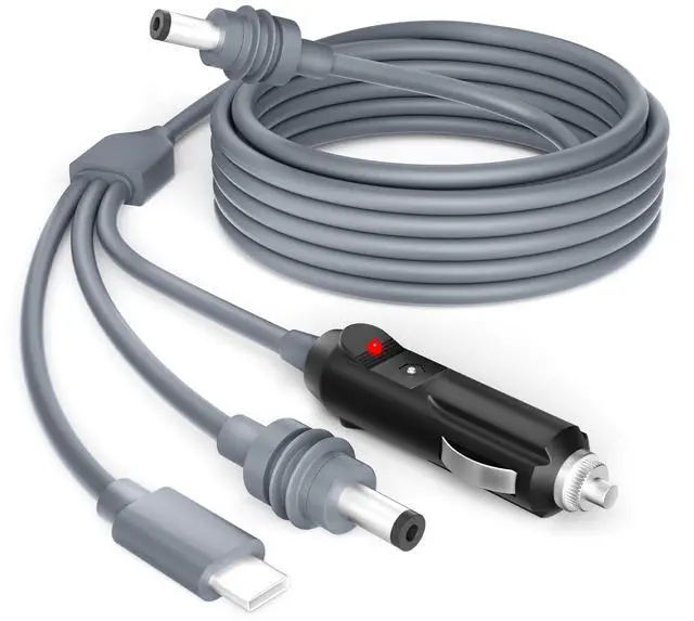 Main image of Starlink Mini 3 in 1 DC Power Cable 10FT/3M, Starlink Mini 12V-24V Car Cigarette Lighter Charger Adapter USB C to DC Power Cord for Star Link mini Accessories PD100W 5.5 * 2.1mm 18AWG Waterproof