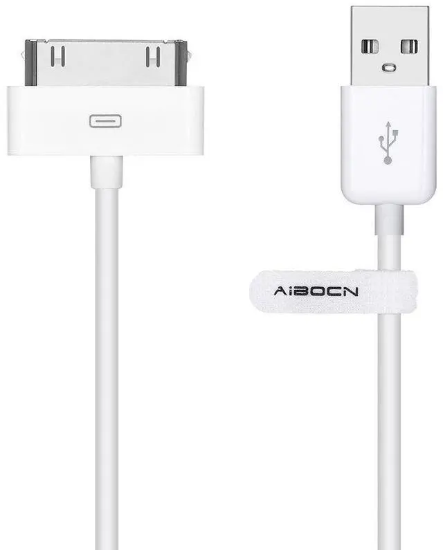 Main image of MFi Certified 30 Pin Sync and Charge Dock Cable for iPhone 4 4S / iPad 1 2 3 / iPod Nano/iPod Touch - White