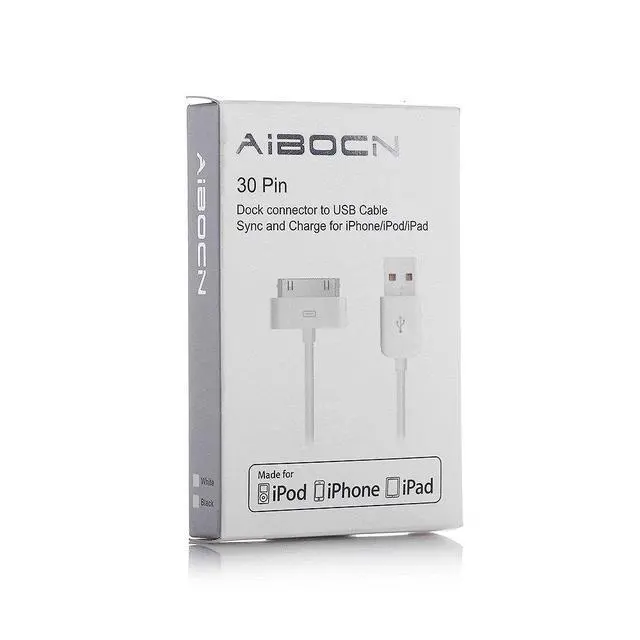 Alt view image 7 of 7 - MFi Certified 30 Pin Sync and Charge Dock Cable for iPhone 4 4S / iPad 1 2 3 / iPod Nano/iPod Touch - White