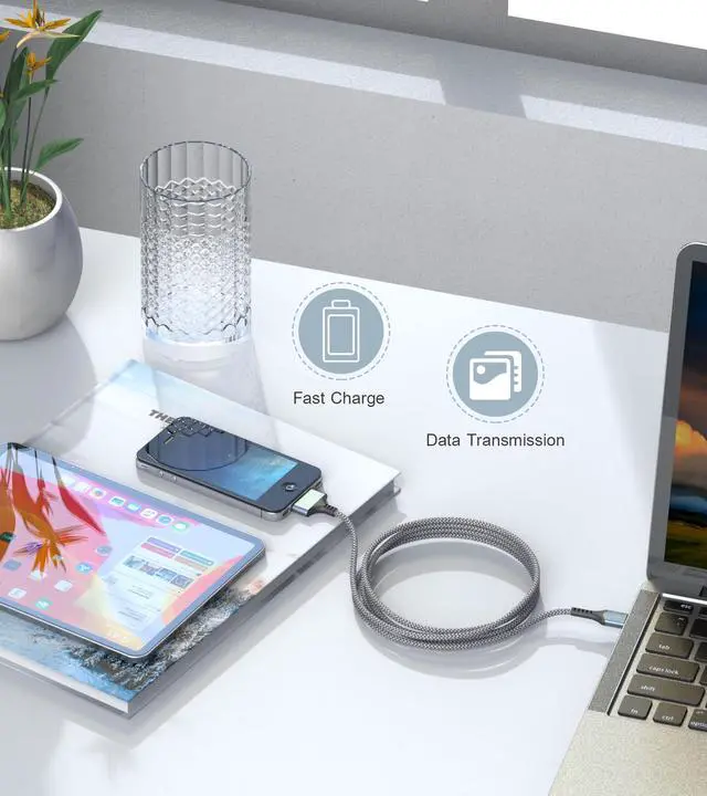 Alt view image 6 of 7 - USB to 30 Pin Charging Cable 3.3ft 2-Pack, USB Fast Charging & Sync Data Cable Nylon Braided Cord Compatible iPhone 4/4s/3G/3GS, iPad 1 2 3,iPod Touch 4 3 2 1, iPod Classic 3 2 1-Grey
