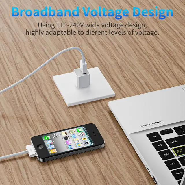 Alt view image 3 of 7 - 2 Pack 30-Pin to USB-C Cable for iPhone 4 | 2 Pack 5W USB Charger Adapter| Apple MFi Certified | 3.3 Feet 30 Pin USB Charging Cable Cord for iPhone 4/4S/3G/3GS, iPad 1/2/3, iPod Classic/Touch/Nano