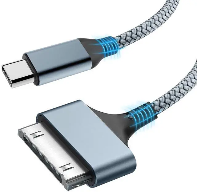 Main image of 30 Pin to USB C CableFast Charging & Sync Cable Compatible with iPhone 4S/4, 3G/3GS, iPad 1/2/3, iPod Touch/Nano (2M/6.6FT)