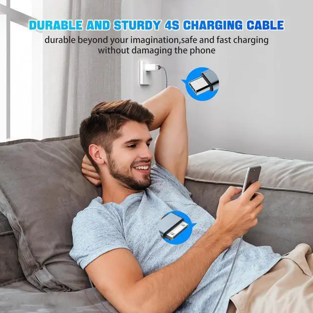 Alt view image 7 of 7 - 30 Pin to USB C CableFast Charging & Sync Cable Compatible with iPhone 4S/4, 3G/3GS, iPad 1/2/3, iPod Touch/Nano (2M/6.6FT)