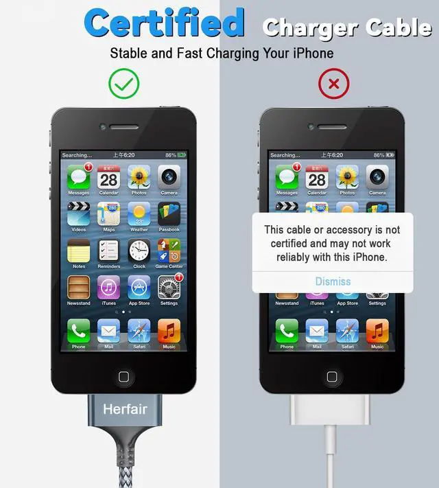 Alt view image 5 of 7 - USB C to 30 Pin Charger Cable with Modern Type-C Connector Charging Cord Compatible with iPhone 4/4s/3G/3GS & iPad 1 2 3 & iPod Touch 4 3 2 1 Classic/Nano 2 3 4 5 6 (6.5FT)