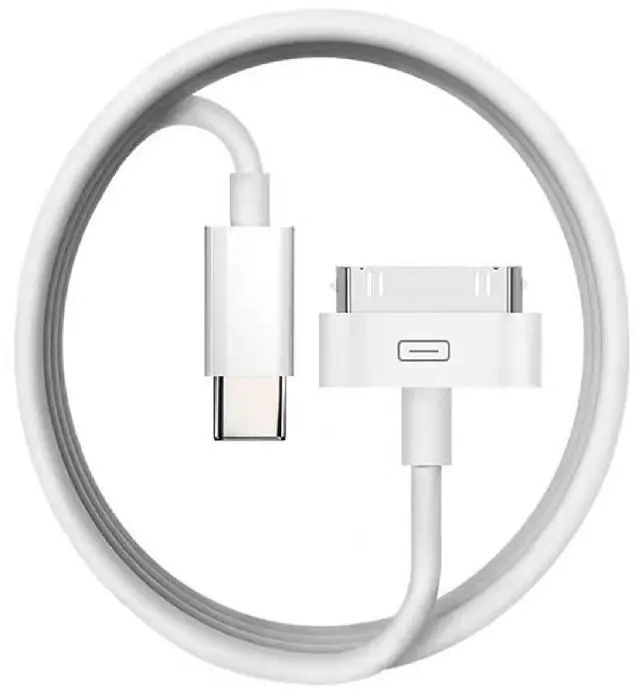 Main image of USB C to 30 Pin Cable for iPhone 4, 3.3 Feet Type-C to 30-Pin Charging Cord