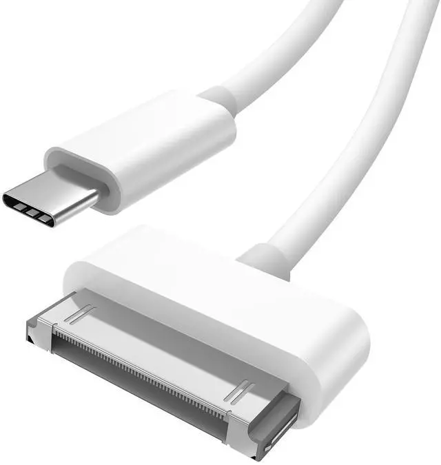 Main image of 30-Pin to USB C Adapter Cable for iPhone, iPad, iPod 3ft (Next-Generation Data Cable/Charging Cable from USB C to Dock Connector for iPhone 4S/4/3G/3/1, iPad 3/2/1, iPod, White