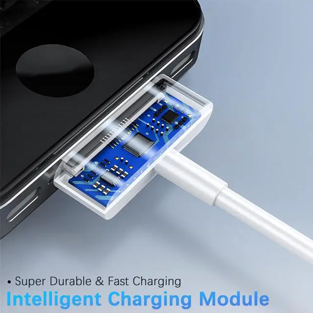 Alt view image 6 of 7 - 30-Pin to USB C Adapter Cable for iPhone, iPad, iPod 3ft (Next-Generation Data Cable/Charging Cable from USB C to Dock Connector for iPhone 4S/4/3G/3/1, iPad 3/2/1, iPod, White