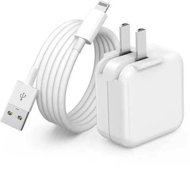 Main image of iPad Charger,iPhone Charger Pad Cord Fast Charging 12W USB Wall Charge Foldable Portable Travel Plug with 6.6FT Lightning i Pad Fast Charging Cable Compatible with iPhone,iPad Mini 1/2/3/4/5,Air 1/2/3