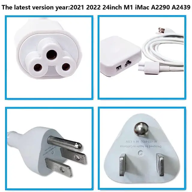 Alt view image 2 of 6 - Replacement Extension Cable 143W Power Adapter Cable for Apple iMac 24inch M1 Power Supply Cord