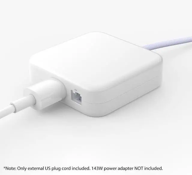 Main image of Replacement 143W Power Adapter Extension Cable for Apple iMac 24", US Plug, Compatible with M1 M3 M4 2021-2024, Power Supply Cord for Mac Desktop A2438 A2439 A2873 A2874 A3137 A3247