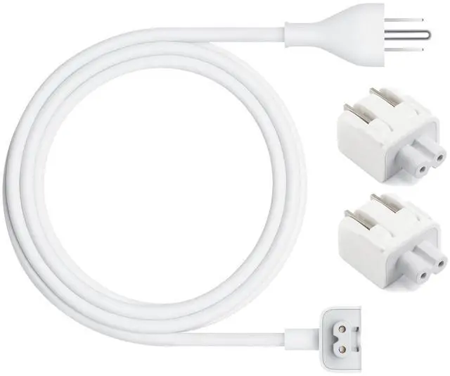 Main image of 3-in-1 Mac AC Wall Adapter Extension Cable and Plug Duckhead US Charger Cord Standard Folding Duck Head for MacBook/Mac iBook/iPhone/iPad/iPod Power Adapter