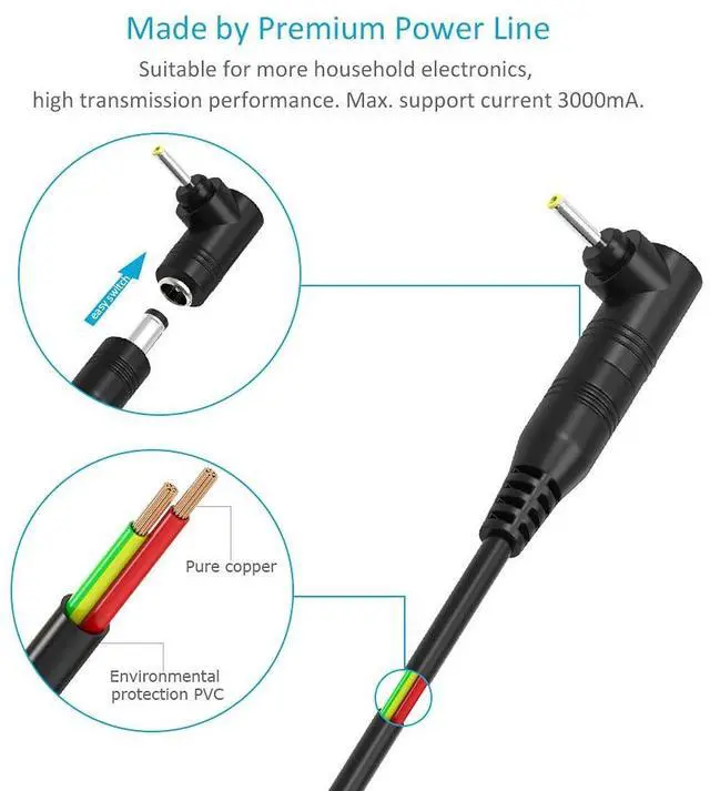 Alt view image 6 of 7 - 10-in-1 Universal 5V DC Power Cable,USB to DC 5.5×2.1mm Plug with Type-C, Micro USB, Mini USB and More, 5FT Charging Cord for Router, LED Light, Mini Fan, Bluetooth Speaker etc.