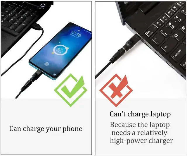 Alt view image 3 of 6 - USB to DC Power Charging Cable with 12pcs DC Barrel Jack Universal Power Adapter Tips USB 2.0 to DC 5.5x2.1mm Plug Micro USB Type-C Connector Compatible Flashlight Camera & More