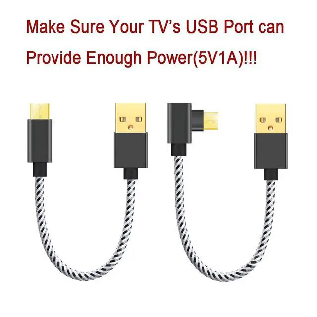 Alt view image 2 of 6 - USB Power Cable for Fire Stick, Adapter Cord Plug Replacement, Powers Amazon FireStick Directly from TV USB Port, Eliminates The Need for a Charger