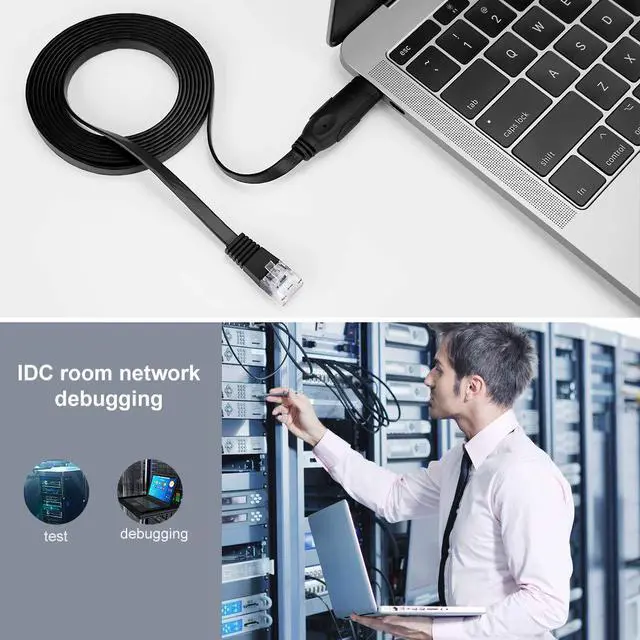 Alt view image 2 of 7 - USB C to RJ45 Console Cable 6 Feet USB Serial Adapter Compatible with Router, Cisco, NETGEAR, Windows, macOS, Linux, Black